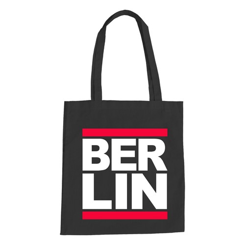 Run berlin baumwolltasche - run,